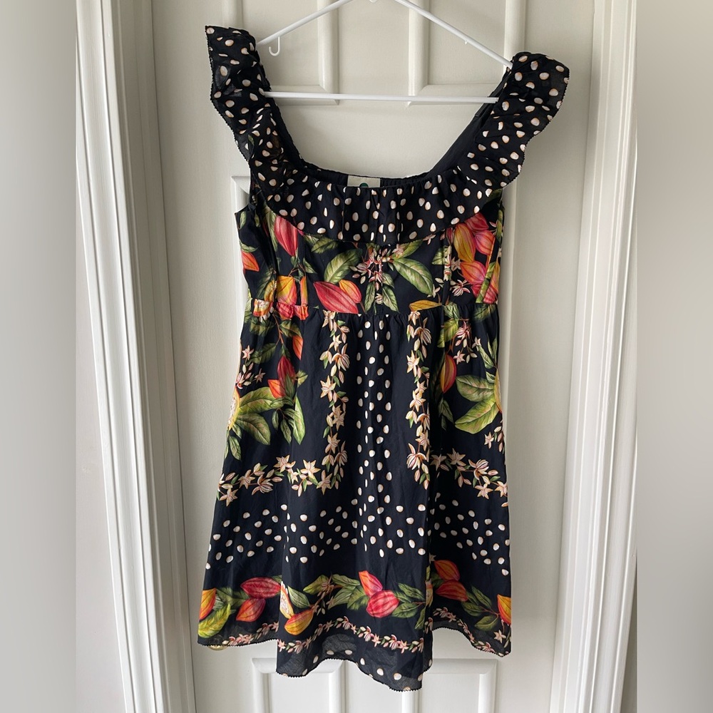 FARM Rio Cocoa Paradise Mini Ruffle Dress